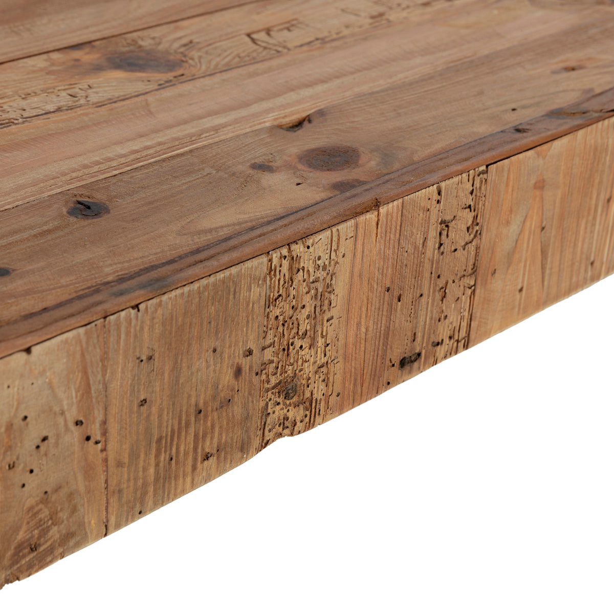 Mesa de centro de madera de pino recuperado Trikala