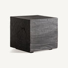 Mesa de centro de madera de suar negra Midoun 45 cm