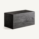Mesa de centro de madera de suar negra Midoun 80 cm