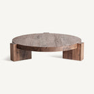 Mesa de centro de madera maciza Polignano 127 x 133 cm