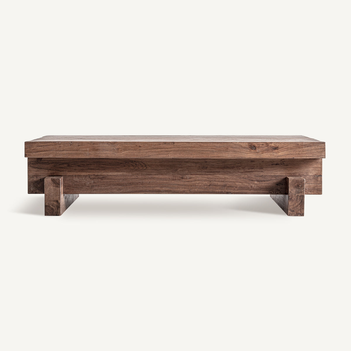 Mesa de centro de madera maciza Polignano 150 x 100 cm