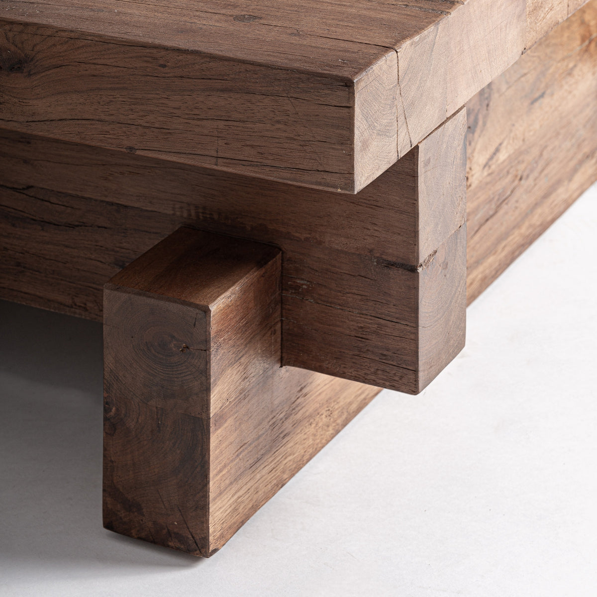 Mesa de centro de madera maciza Polignano 150 x 100 cm