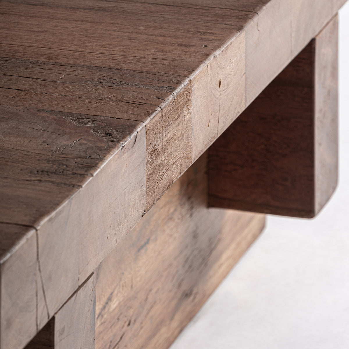 Mesa de centro de madera maciza Polignano 150 x 100 cm