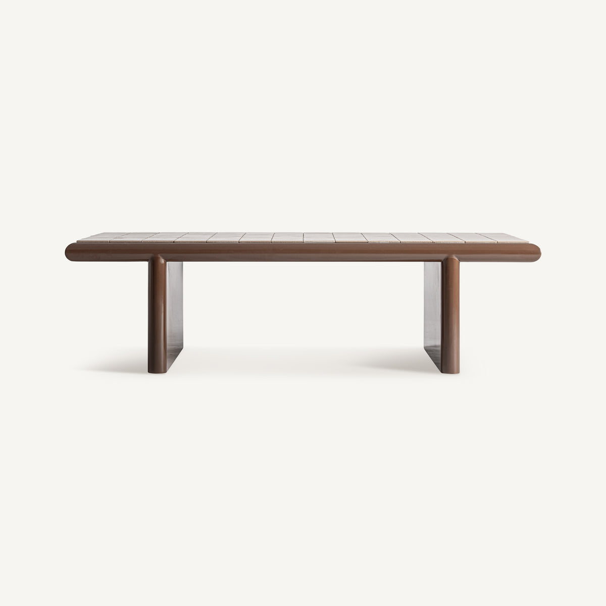 Mesa de centro de madera y cerámica Vernazza 146 cm