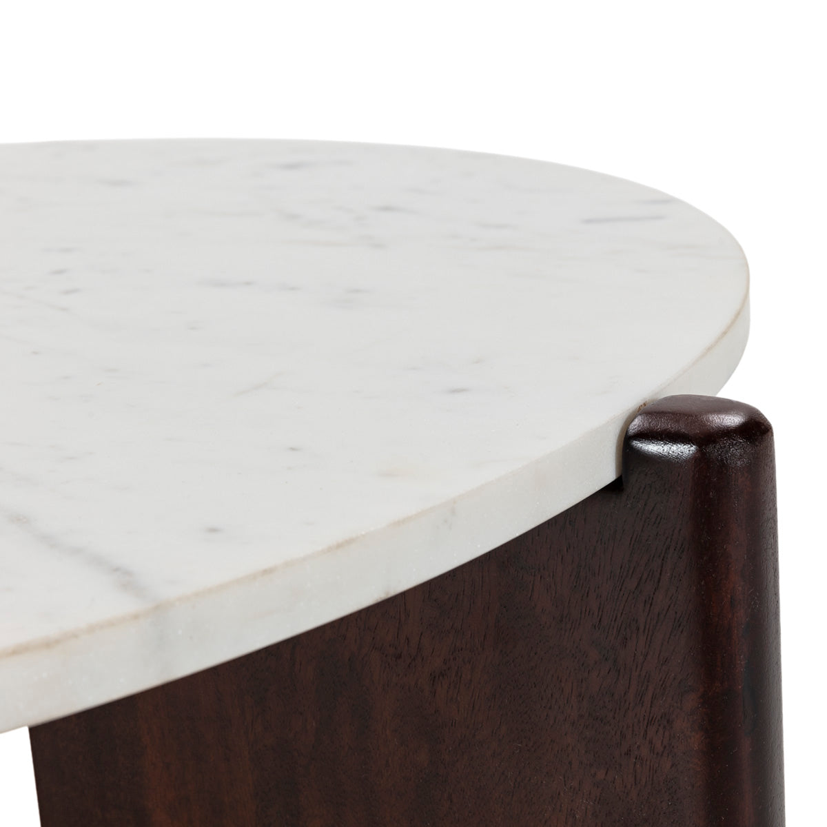 Mesa de centro de madera y mármol Torvaianica