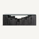 Mesa de centro de mango y cristal Panarea 118 cm