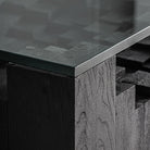 Mesa de centro de mango y cristal Panarea 98 cm