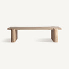 Mesa de centro de mango y mármol Sapri 140 cm