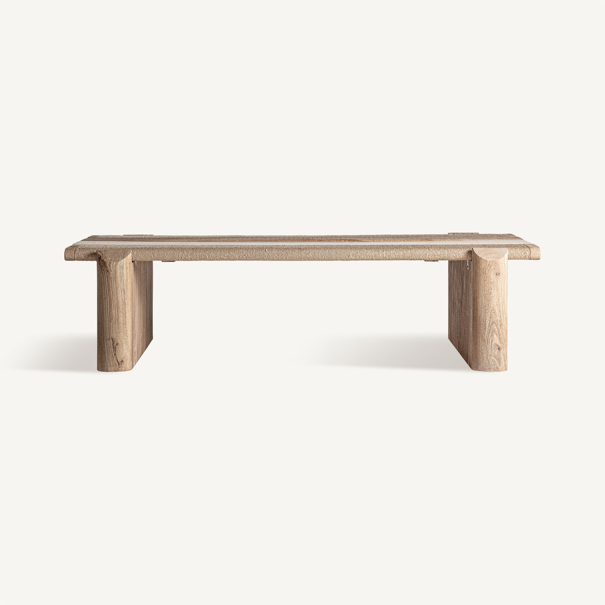 Mesa de centro de mango y mármol Sapri 140 cm