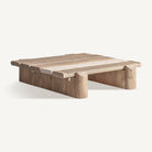 Mesa de centro de mango y mármol Sapri 80 cm
