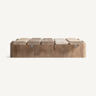 Mesa de centro de mango y mármol Sapri 80 cm