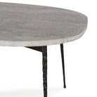 Mesa de centro de mármol travertino y metal Martigues