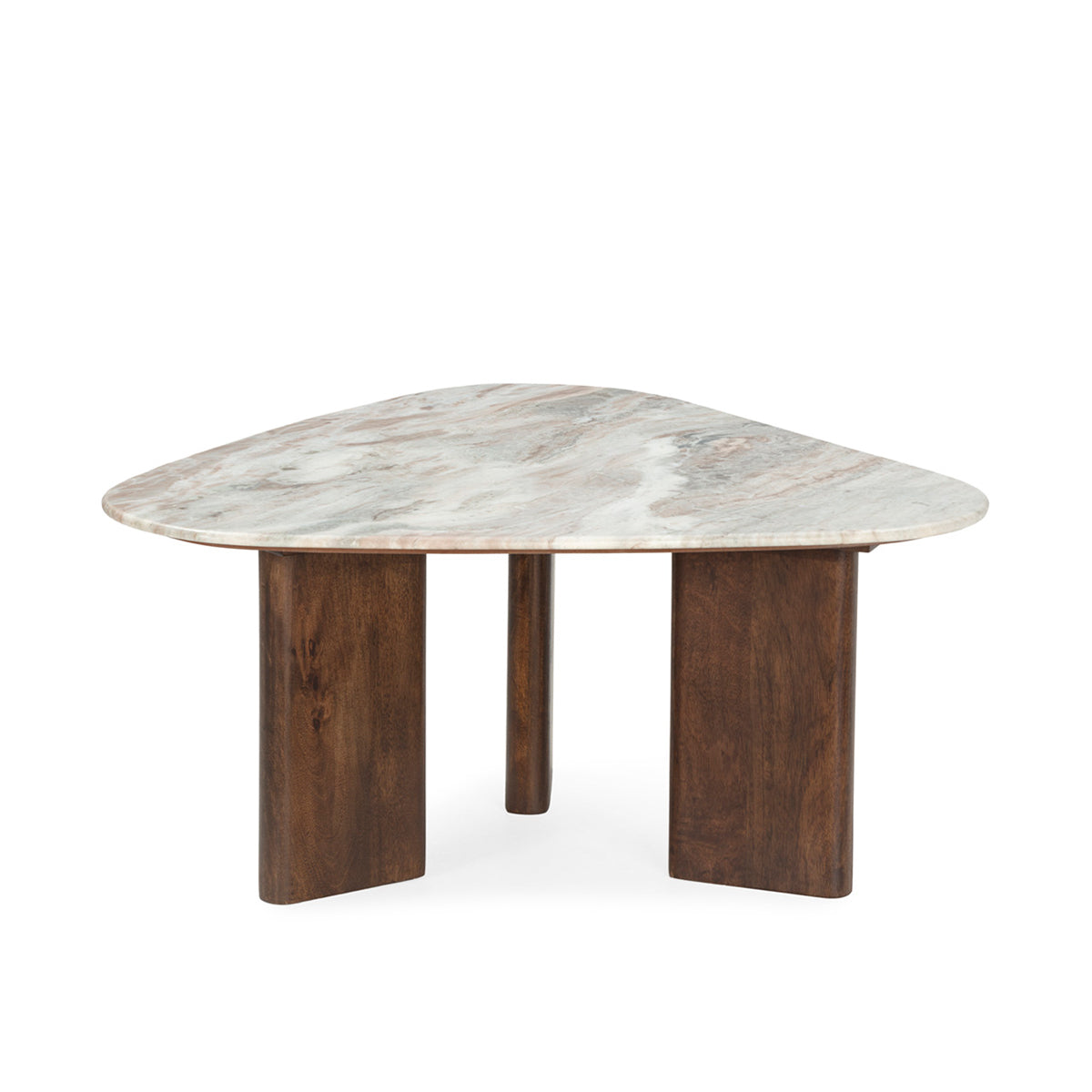 Mesa de centro de mármol y mango Moaña