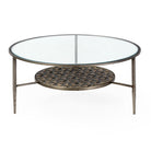 Mesa de centro de metal y cristal Faenza