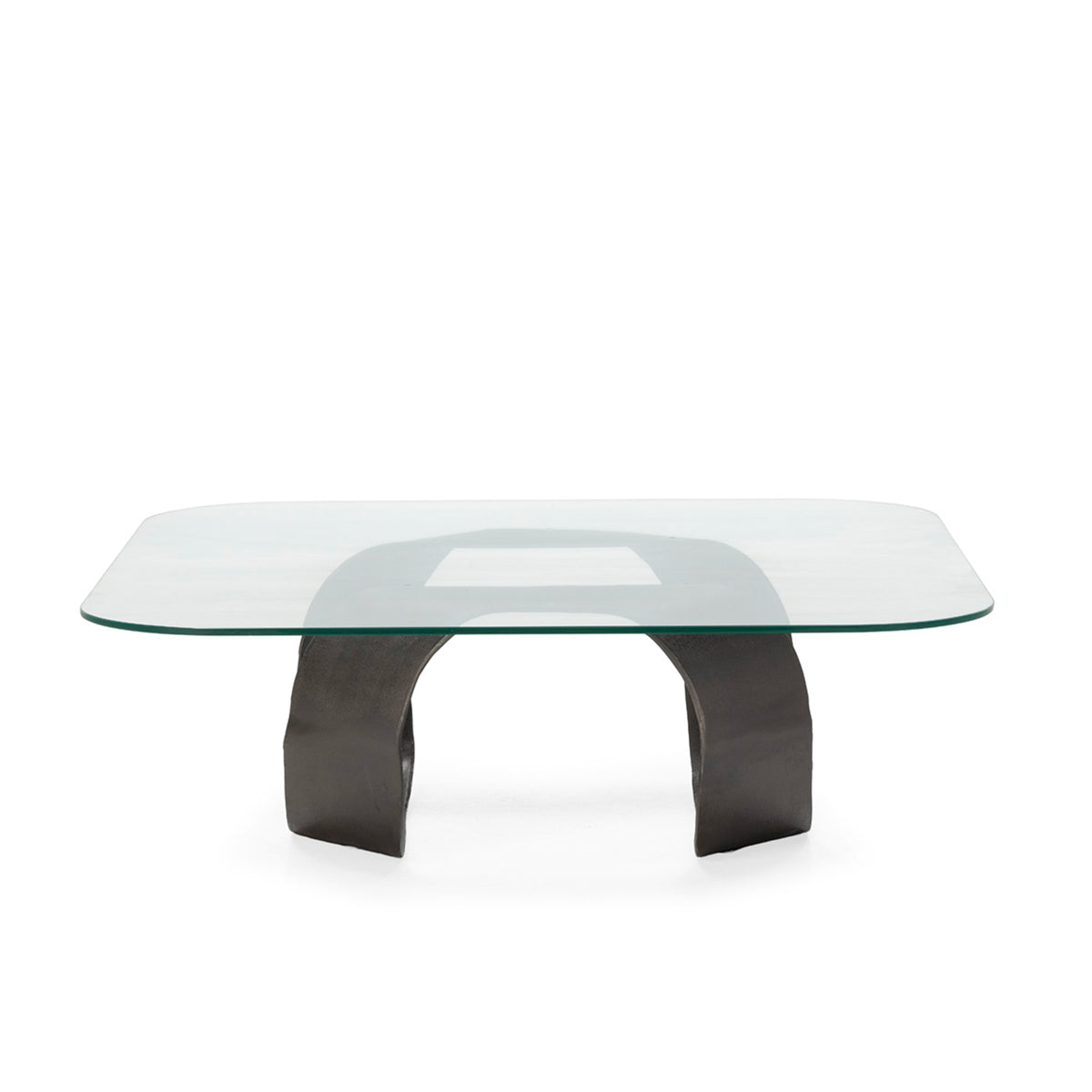 Mesa de centro de metal y cristal Portugalete