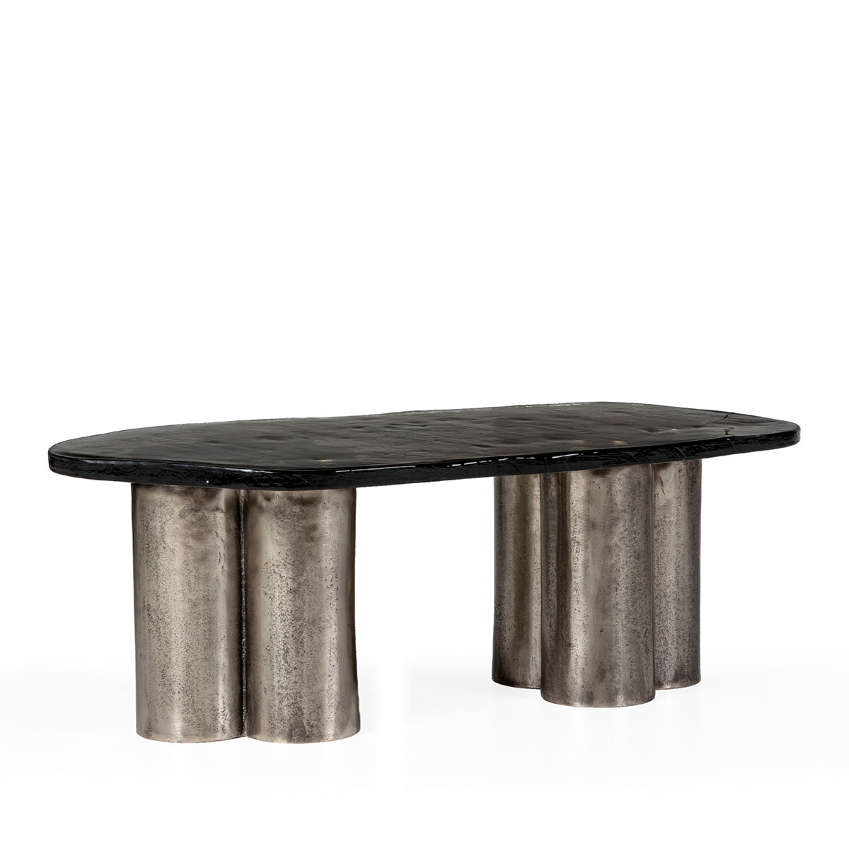 Mesa de centro de metal y vidrio Stavroupoli