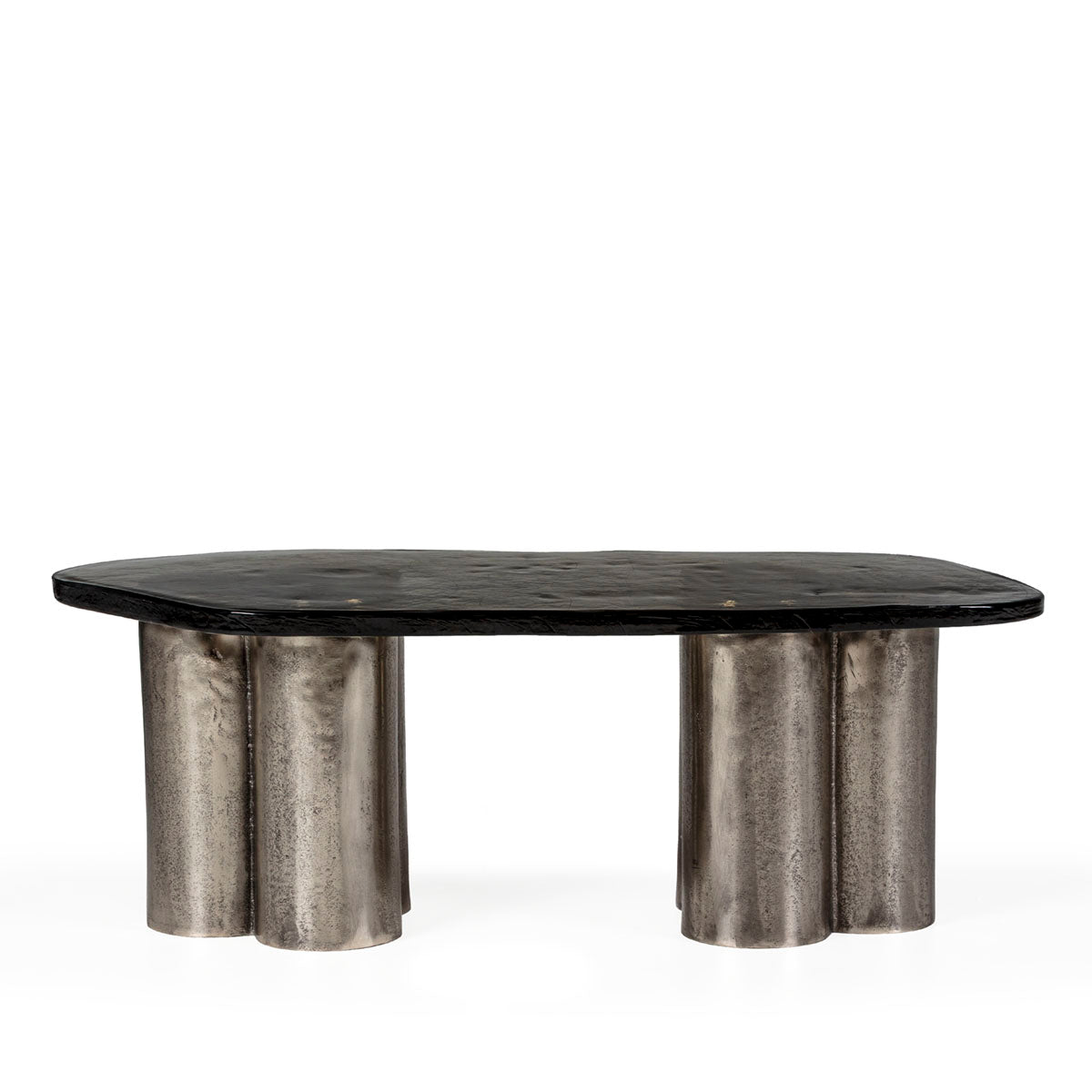 Mesa de centro de metal y vidrio Stavroupoli