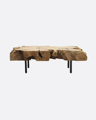 Mesa de centro de raíz de teca y hierro Root