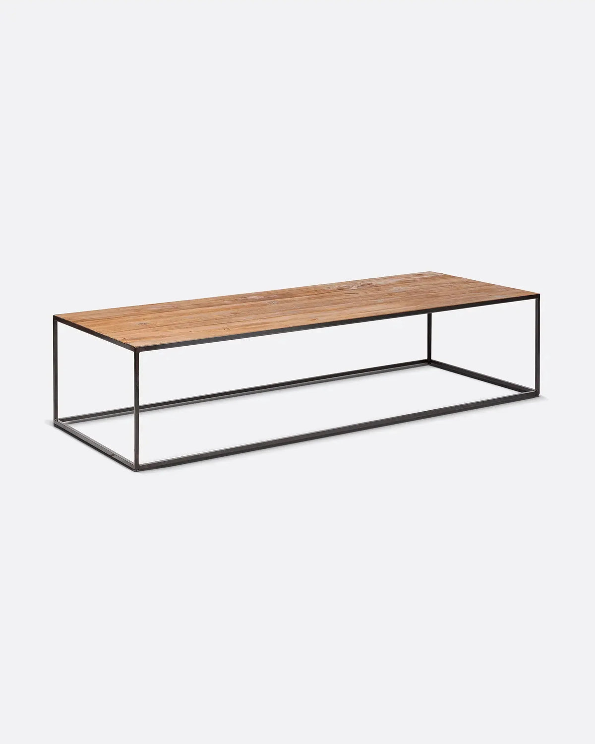 Mesa de centro de teca reciclada y hierro Onetwo