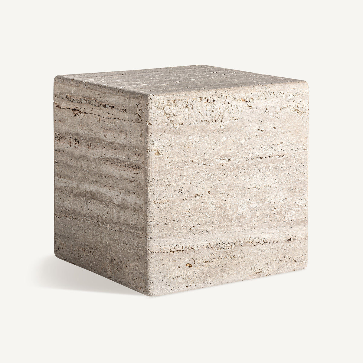 Mesa de centro de travertino Favignana 45 cm