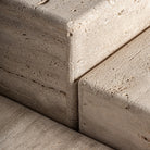 Mesa de centro de travertino Favignana 80 cm