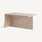 Mesa de centro de travertino Ustica 80 x 50 cm