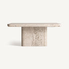 Mesa de centro de travertino Ustica 80 x 80 cm
