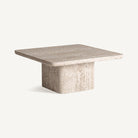 Mesa de centro de travertino Ustica 80 x 80 cm