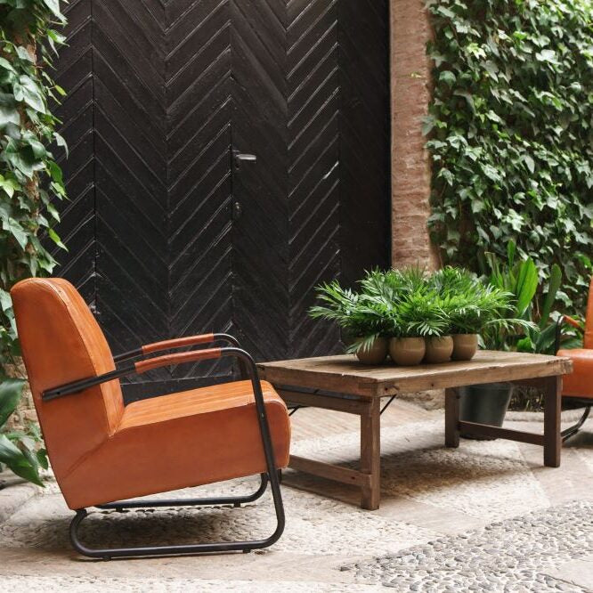Mesa de centro plegable de madera tropical Donna