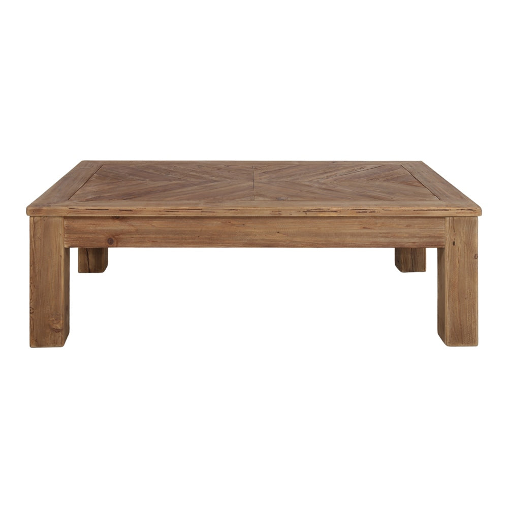 Mesa de centro rectangular de pino reciclado Marcia