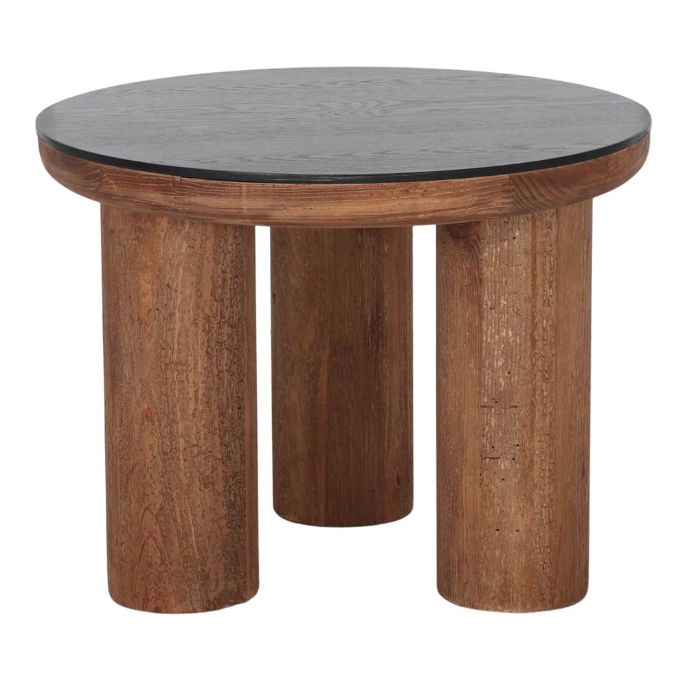 Mesa de centro redonda de madera reciclada Stella