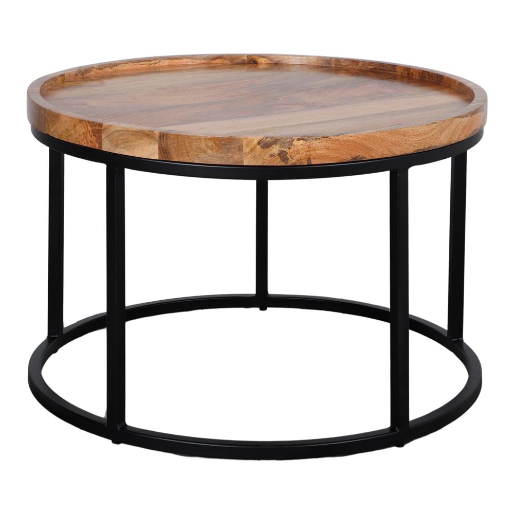 Mesa de centro redonda de mango Isidro