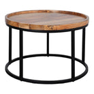 Mesa de centro redonda de mango Isidro