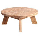 Mesa de centro redonda de pino macizo Blas