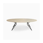 Mesa de comedor de roble blanqueado y pata de metal Pyrgos