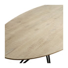 Mesa de comedor de roble blanqueado y pata de metal Pyrgos
