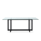 Mesa de comedor de cristal y metal Vícar