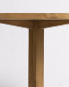 Mesa de comedor de exterior de teca con esquinas redondeadas Rumah
