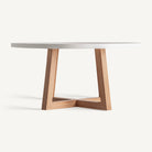 Mesa de comedor de hormigón blanco Atlanterra