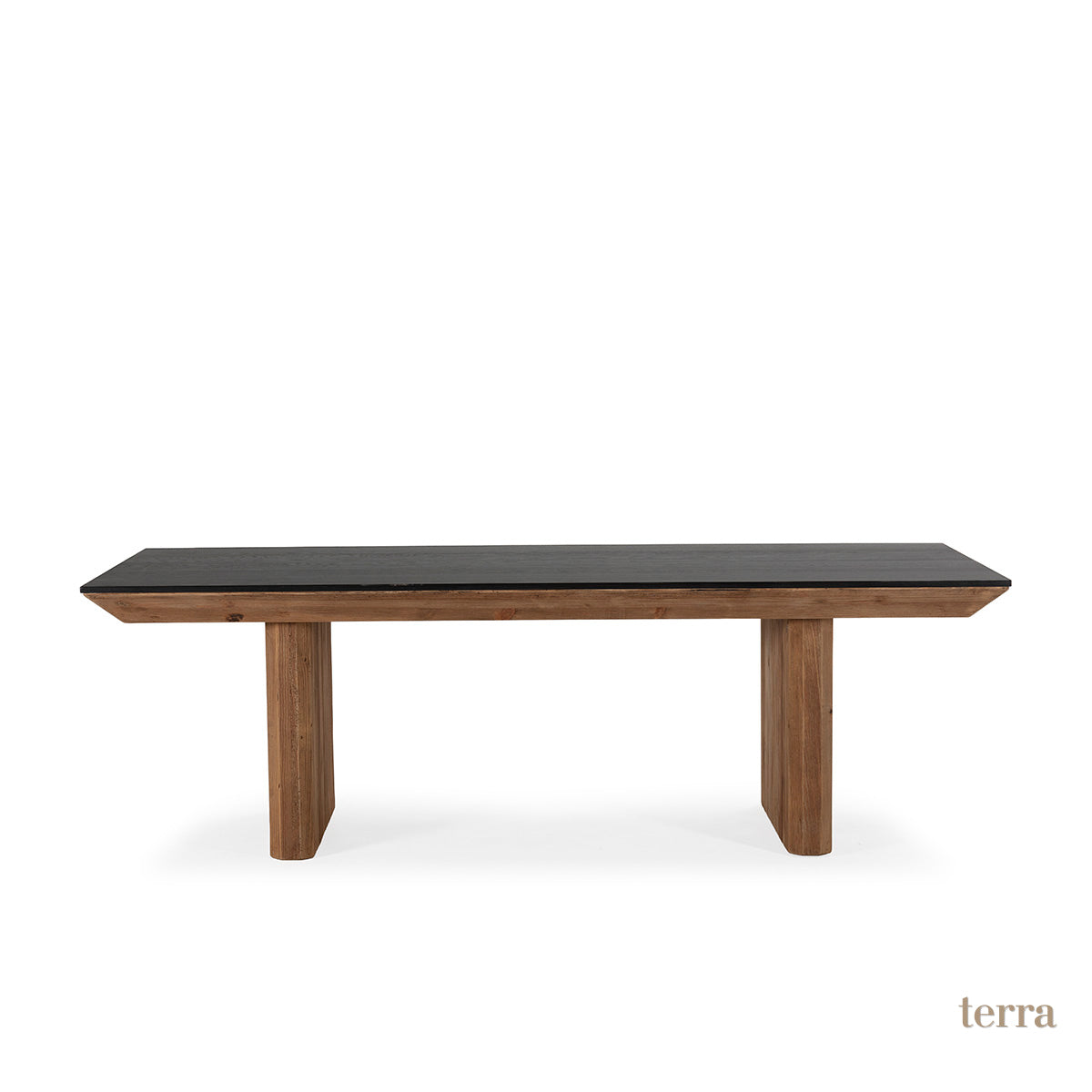 Mesa de comedor de madera de pino recuperado y roble Legnano
