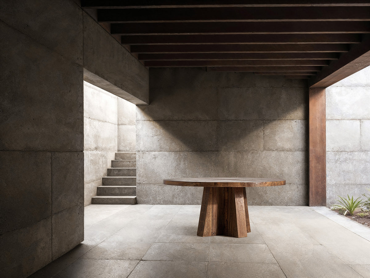 Mesa de comedor de madera de sal Lobras Ø170 cm