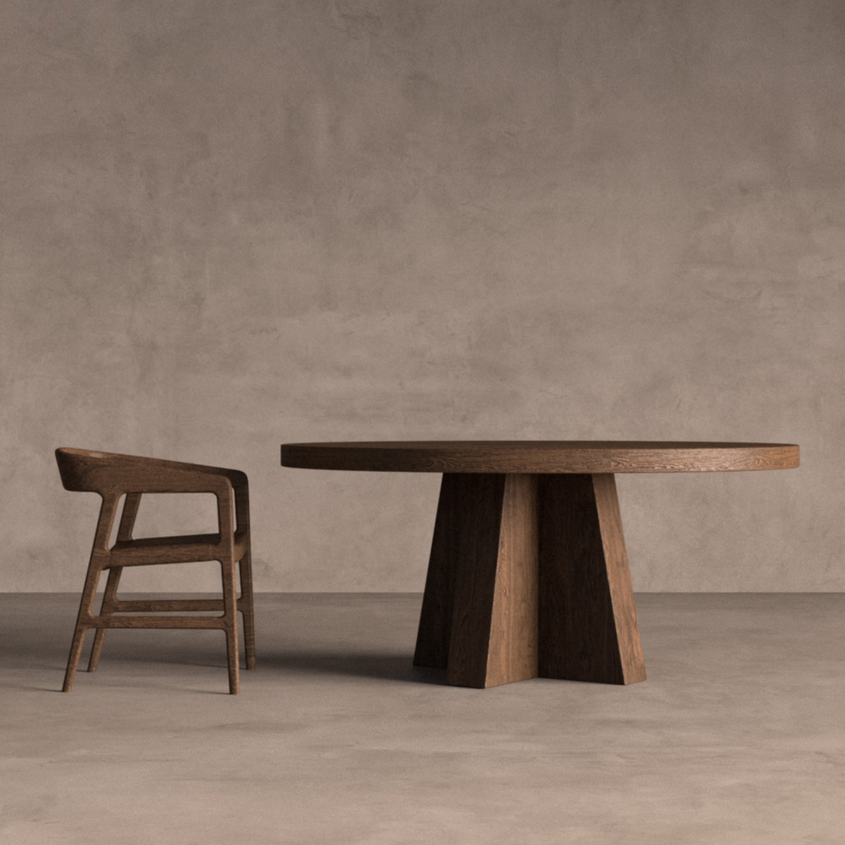 Mesa de comedor de madera de sal Lobras Ø170 cm