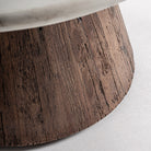 Mesa de comedor de madera recuperada y mármol Padules