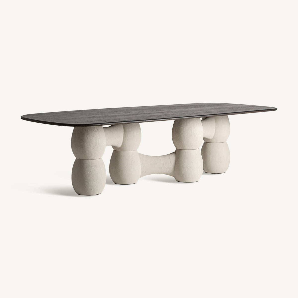 Mesa de comedor de madera y hormigón Nador