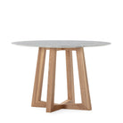 Mesa de comedor de madera y mármol Sabaudia