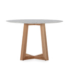 Mesa de comedor de madera y mármol Sabaudia