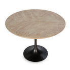 Mesa de comedor de madera y metal Cres