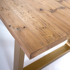 Mesa de comedor de madera y metal Giglio