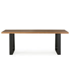 Mesa de comedor de madera y metal Giglio
