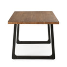 Mesa de comedor de madera y metal Giglio